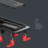 Душевой лоток AM.PM PrimeFlow 50 W02SC-P11-050-01BM с Черной матовой решеткой Cut Gradient