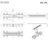Душевой лоток AM.PM PrimeFlow 50 W02SC-P11-050-01BM с Черной матовой решеткой Cut Gradient