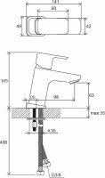 Смеситель для раковины Ravak 10° Free TD F 012.00 X070127 Хром латунь