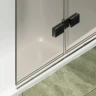 Шторка для ванны Maybah Glass MGV-580-6 750х1400 складная 3 секции Черный стекло бронзовое