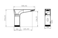 Смеситель для раковины BelBagno Kraft KRAFT-ELV-CRM