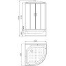 Душевая кабина Parly Classic Эконом 80x80 EC821 без гидромассажа