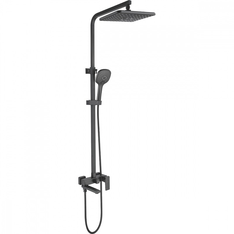 Душевая система Rose R28H R2836H Черная матовая