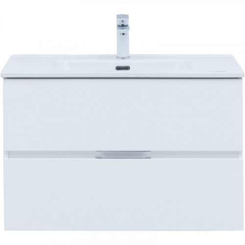 Тумба под раковину Aquanet Алвита New 80 277514 подвесная Белая матовая МДФ / ЛДСП