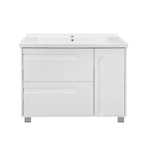 Тумба с раковиной Azario Элегия 100 CS00106448 цвет Белый матовый