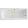 Акриловая ванна Excellent Aquaria Lux Slim 180x80 WAEX.AQU18S.ULTRA.GL цвет Белый с гидромассажем форсунки Золото