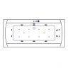 Акриловая ванна Excellent Aquaria Lux Slim 180x80 WAEX.AQU18S.ULTRA.GL цвет Белый с гидромассажем форсунки Золото