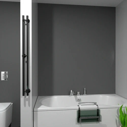 Электрический полотенцесушитель Маргроид Inaro 1200x60 Inaro-1206-1049-9005R правый Черный матовый нержавеющая сталь