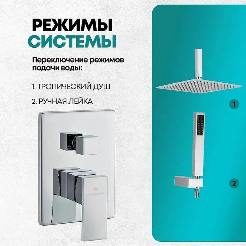 Душевая система Grocenberg GB5089CR-4 Хром