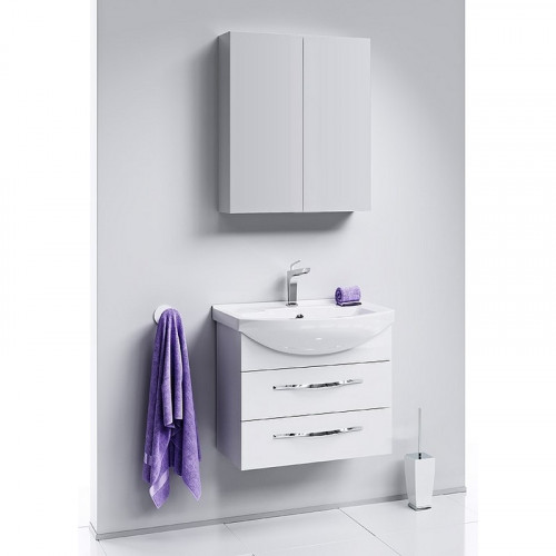 Зеркальный шкаф Aqwella МС 60 МС.04.06 Белый МДФ / ЛДСП