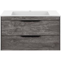Тумба под раковину Vincea Chiara 2D 80 VMC-2C2800GS подвесная G.Stone МДФ / ЛДСП