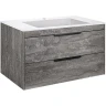 Тумба под раковину Vincea Chiara 2D 80 VMC-2C2800GS подвесная G.Stone МДФ / ЛДСП