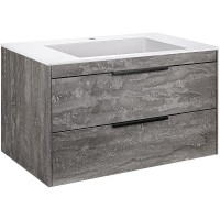 Тумба под раковину Vincea Chiara 2D 80 VMC-2C2800GS подвесная G.Stone МДФ / ЛДСП