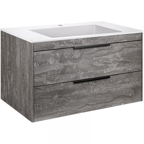 Тумба под раковину Vincea Chiara 2D 80 VMC-2C2800GS подвесная G.Stone МДФ / ЛДСП