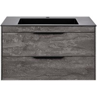 Тумба под раковину Vincea Chiara 2D 80 VMC-2C2800GS подвесная G.Stone МДФ / ЛДСП