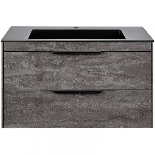 Тумба под раковину Vincea Chiara 2D 80 VMC-2C2800GS подвесная G.Stone МДФ / ЛДСП