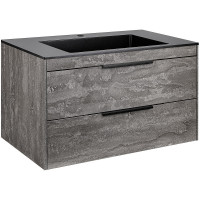 Тумба под раковину Vincea Chiara 2D 80 VMC-2C2800GS подвесная G.Stone МДФ / ЛДСП