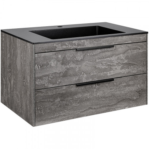 Тумба под раковину Vincea Chiara 2D 80 VMC-2C2800GS подвесная G.Stone МДФ / ЛДСП