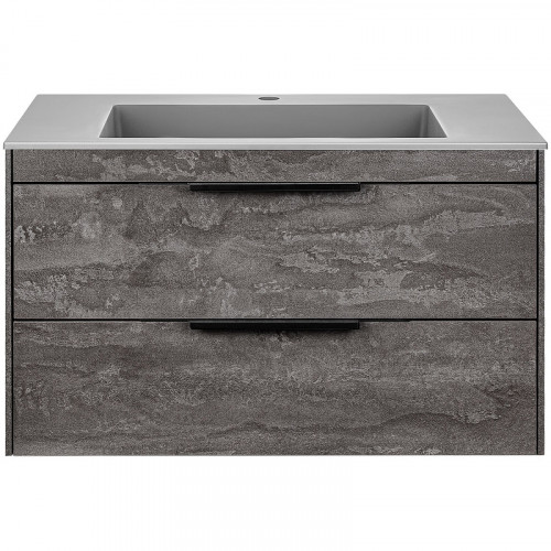 Тумба под раковину Vincea Chiara 2D 80 VMC-2C2800GS подвесная G.Stone МДФ / ЛДСП