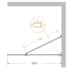 Душевая перегородка Cezares Liberta 100 LIBERTA-L-1-TB-100-GR-Cr профиль Хром стекло серое