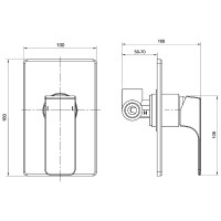 Смеситель для душа Koller Pool Neon Cube NC10450