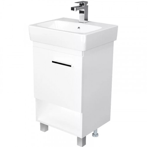 Тумба под раковину 1MarKa Tera 50 У76057 Белая глянцевая МДФ / ЛДСП