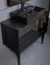 Тумба под раковину Boheme Armadi Art Vallessi Avangarde Piazza 80 841-080-BG подвесная Черная Золото МДФ / ЛДСП