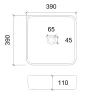 Раковина-чаша Abber Glas 39 AK2311B Черная стекло накладная