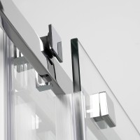 Душевая дверь WasserKRAFT Alme 130 15R30 профиль Хром стекло прозрачное