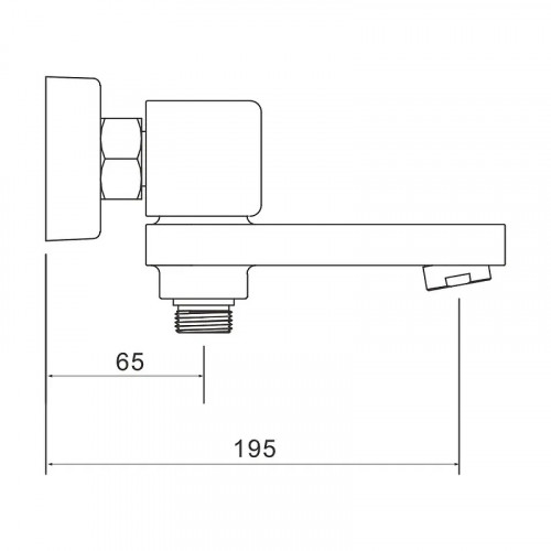 Смеситель для ванны Rose R1002H цвет Черный