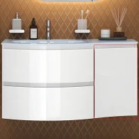 Подвесной шкаф Cezares Vague 34 R 44222 Bianco lucido МДФ / ЛДСП