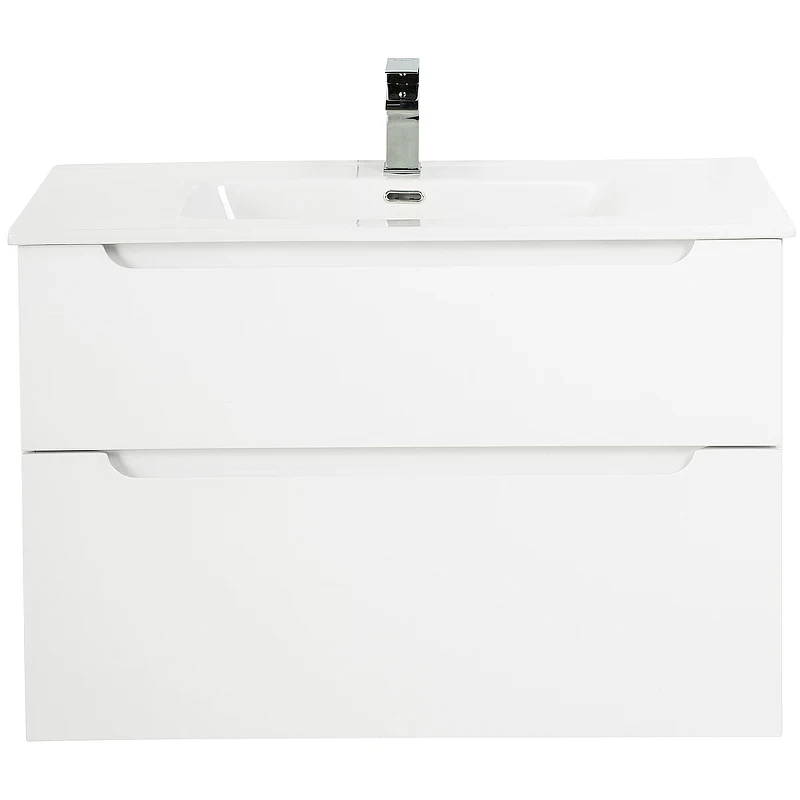 Тумба под раковину BelBagno Etna-H60 80 ETNA-H60-800-2C-SO-BL-P подвесная Bianco Lucido МДФ / ЛДСП