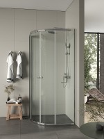 Душевой уголок Agger A01-090TCR/G 90x90 профиль Хром стекло прозрачное