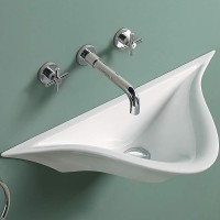 Раковина WeltWasser Aisbach 78205 GL-WT 57 10000008696 Белая глянцевая фаянс подвесная
