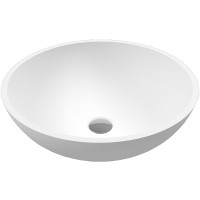 Раковина-чаша Whitecross Cornelian 43 0714.043043.200 Белая матовая искусственный камень (литьевой мрамор) накладная