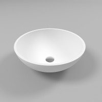 Раковина-чаша Whitecross Cornelian 43 0714.043043.200 Белая матовая искусственный камень (литьевой мрамор) накладная