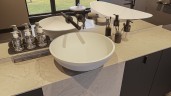 Раковина-чаша Whitecross Cornelian 43 0714.043043.200 Белая матовая искусственный камень (литьевой мрамор) накладная