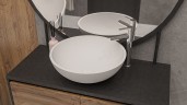 Раковина-чаша Whitecross Cornelian 43 0714.043043.200 Белая матовая искусственный камень (литьевой мрамор) накладная