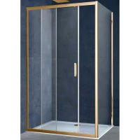 Душевой уголок Vincea Alpha 120x80 VSR-3AL8012CLG профиль Брашированное золото стекло прозрачное