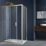 Душевой уголок Vincea Alpha 120x80 VSR-3AL8012CLG профиль Брашированное золото стекло прозрачное