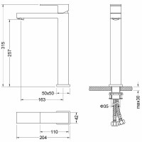Смеситель для раковины Aquatek Либра AQ1604CR Хром латунь