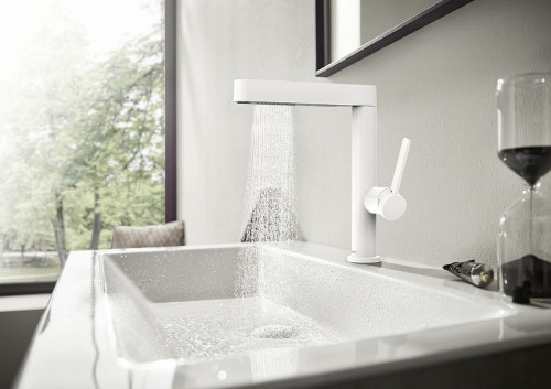 Смеситель для раковины Hansgrohe Finoris 76063700 Белый матовый латунь