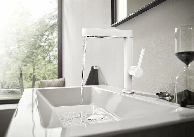 Смеситель для раковины Hansgrohe Finoris 76063700 Белый матовый латунь