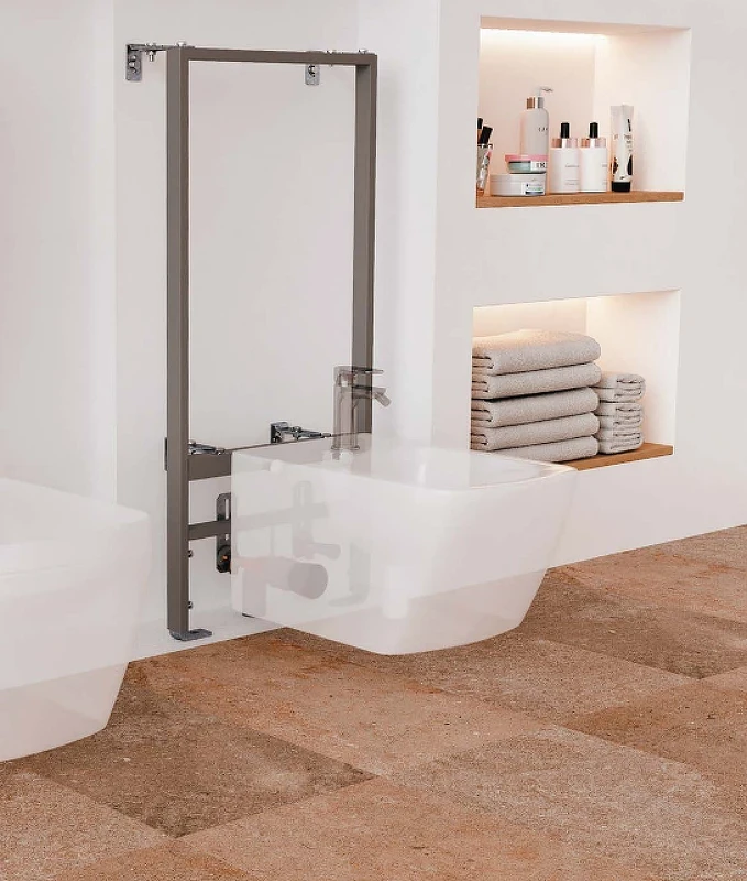 Инсталляция WasserKRAFT Aller 10BDT.020 для биде с крепежом нержавеющая сталь