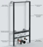 Инсталляция WasserKRAFT Aller 10BDT.020 для биде с крепежом нержавеющая сталь