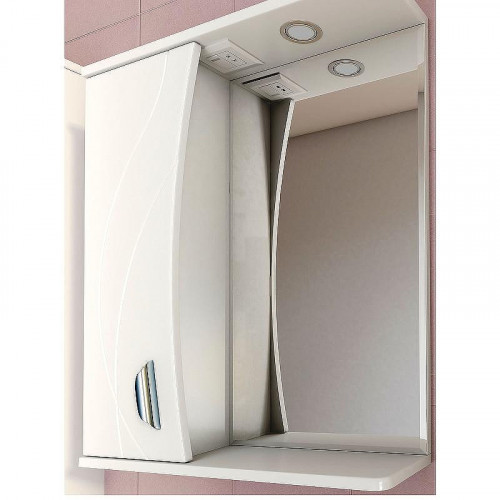 Зеркало со шкафом Vigo Faina 60 L z.FAI.60.L.El с подсветкой Белое