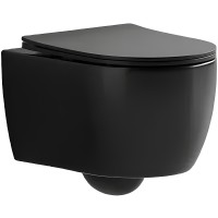 Унитаз Ceruttispa Oglio Aria MB CT9239 подвесной Черный матовый с сиденьем Микролифт фарфор подвесной