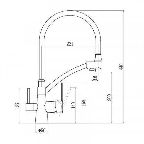 Смеситель для кухни Savol S-L1805B-04 цвет Золото Серый