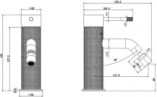 Смеситель для биде Allen Brau Priority 5.31С04-BN цвет Никель