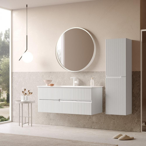 Тумба с раковиной Orka Moonlight 120 5001503 подвесная цвет Белый матовый